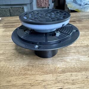 4 1/4 Inch Round Shower Drain Color Matte Black